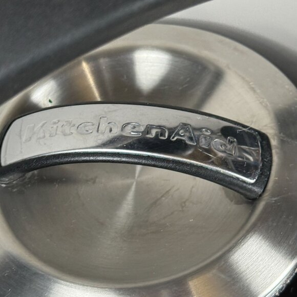 KitchenAid Black Stainless Steel Whistling Tea Kettle With Handle & Spout Cover - Picture 7 of 8